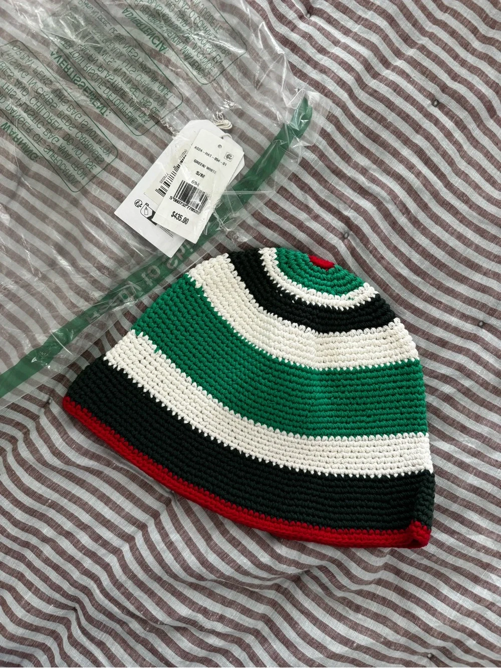 Casablanca crochet bucket hat. NWT. Unisex